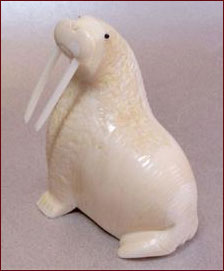 ivory walrus carving alaska arts baleen ik brandon yup